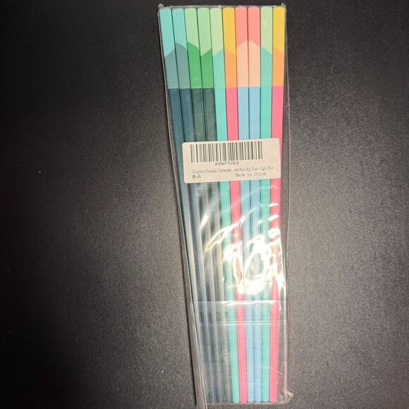 Chopsticks Reusable Dishwasher Safe, 5 Pairs 9.5 Inches Pink + Light Blue - Picture 8 of 12